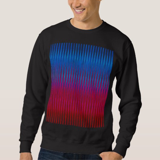 Scharfe Linien des Yin-Yang-Abstraktionskunst-Desi Sweatshirt (Vorderseite)