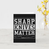 Scharfe Messer - Lustiges Chef-Geschenk Koch-Shirt Karte (Gelbe Blume)