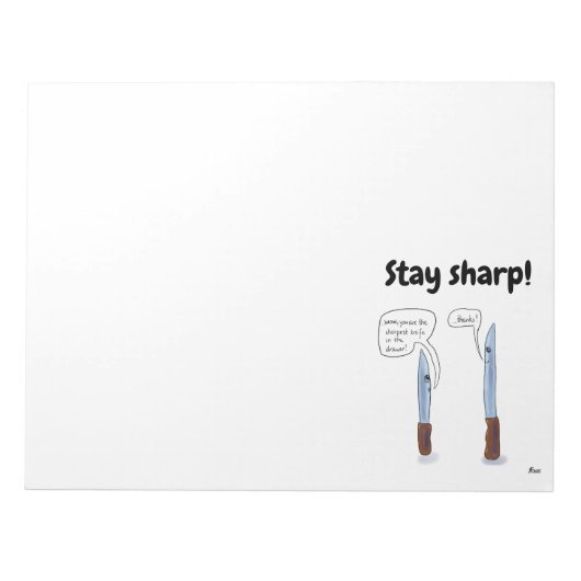 scharfe Notizblöcke bleibe (Vorderseite)