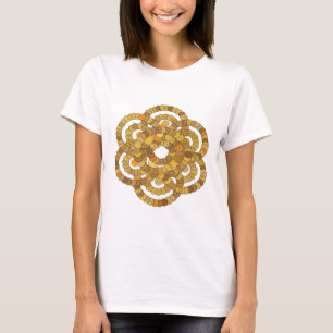 Scharfe Orange GOLDENE SPIRALE AUS MÜNZEN Kühnes D T-Shirt