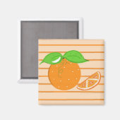 Scharfe Orangen Magnet (Vorderseite/Rückseite)