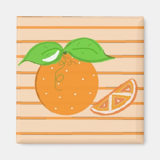 Scharfe Orangen Magnet (Vorne)