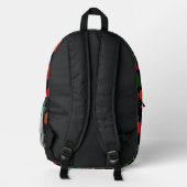 Scharfe Paprika Muster Personalisierter Rucksack (Rückseite)