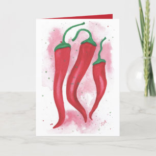 scharfe Paprikaschoten Dankeskarte