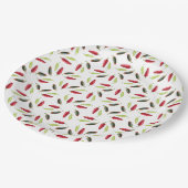 scharfe Paprikaschoten Pappteller (Schrägansicht)