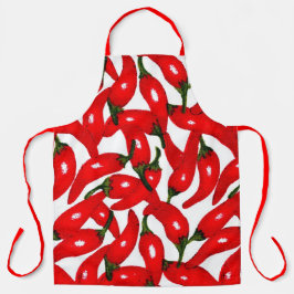 Scharfe Red Hot Peppers  Schürze