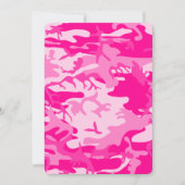 scharfe rosa Camouflage Einladung (Vorderseite)