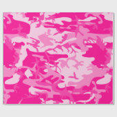 scharfe rosa Camouflage Geschenkpapier (Flach)