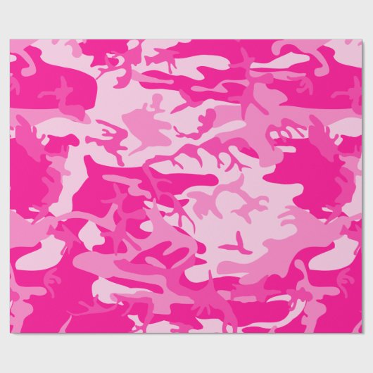 scharfe rosa Camouflage Geschenkpapier (Flach)