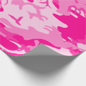 scharfe rosa Camouflage Geschenkpapier (Ecke)