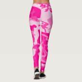 scharfe rosa Camouflage Leggings (Rückseite)