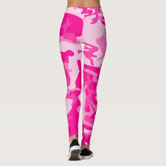scharfe rosa Camouflage Leggings (Rückseite)