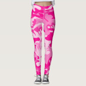 scharfe rosa Camouflage Leggings (Vorderseite)