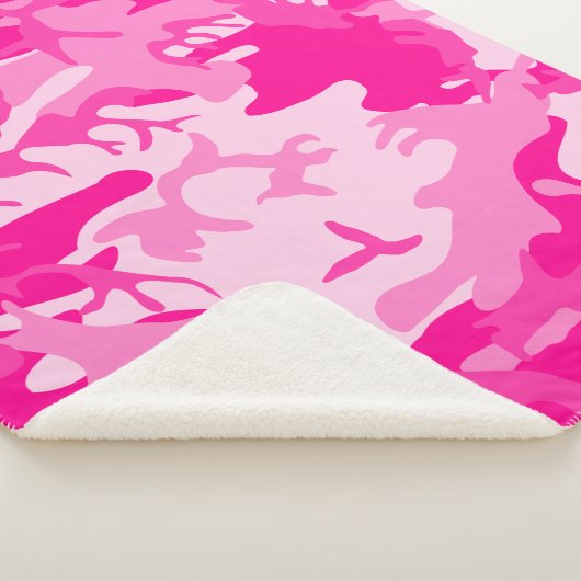 scharfe rosa Camouflage Sherpadecke (3/4)
