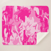 scharfe rosa Camouflage Sherpadecke (Vorderseite (Horizontal))