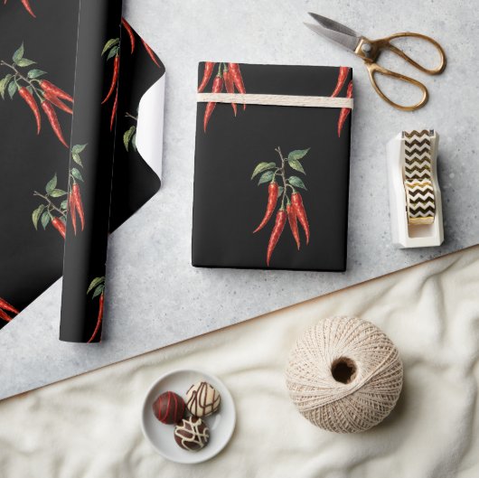 Scharfe rote Chili-Pfeffer-Verpackungspapier Geschenkpapier (Kunsthandwerk)