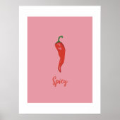 Scharfe rote Paprika Poster (Vorne)