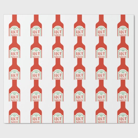 Scharfe Soße Geschenkpapier (Flach)