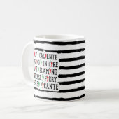 scharfe Wörter Chile Pepper Design Kaffeetasse (Vorderseite Links)