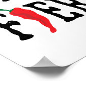 scharfe Wörter Chile Pepper Design Poster (Ecke)