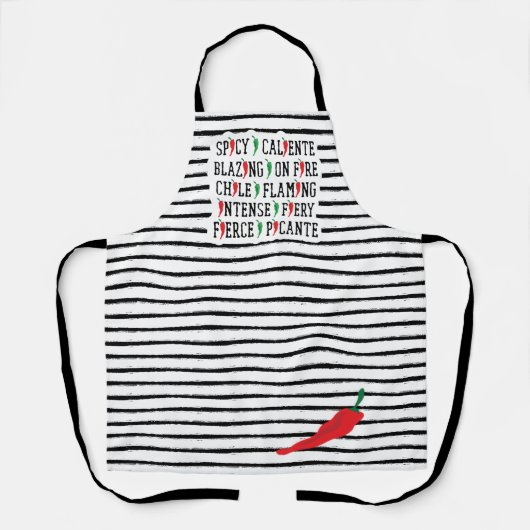 scharfe Wörter Chile Pepper Design Schürze (Vorderseite)