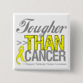 Schärfer als Krebs - Hodenkrebs Button (Vorderseite)