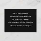 Scharfer Bau - Brown und Schwarzes Visitenkarte (Rückseite)