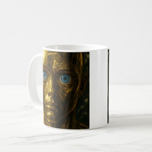 Scharfer Blitz-Android Kaffeetasse (Vorderseite Links)