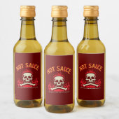 scharfer Chili Hot Sauce Weinetikett (Flaschen)