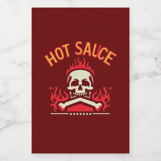 scharfer Chili Hot Sauce Weinetikett (Einzelnes Label)