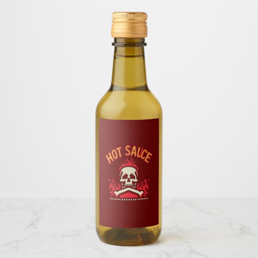 scharfer Chili Hot Sauce Weinetikett (Vorderseite)