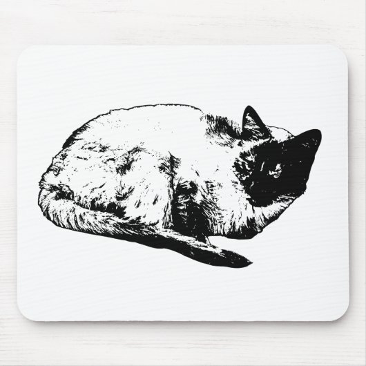 Scharfer Fokus, Katze ruhig Mousepad (Vorne)