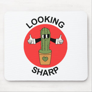 Scharfer Kaktus-Wortwitz Mousepad