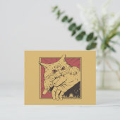 Scharfer Katzenbiss Postkarte (Stehend Vorderseite)