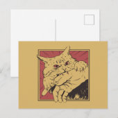 Scharfer Katzenbiss Postkarte (Vorne/Hinten)