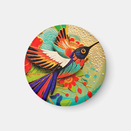 Scharfer Kolibri Magnet (Vorne)