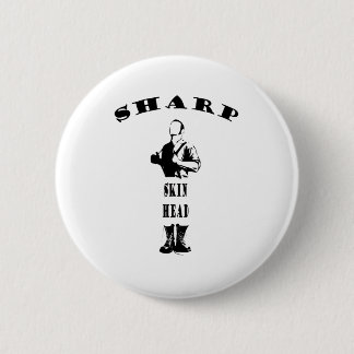 scharfer Skinhead Button