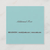 Scharfer Unternehmensberater-stellvertretender Quadratische Visitenkarte (Rückseite)