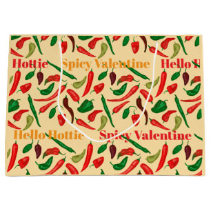 Scharfer Valentinstag Hello Hottie roter Pfeffer Große Geschenktüte