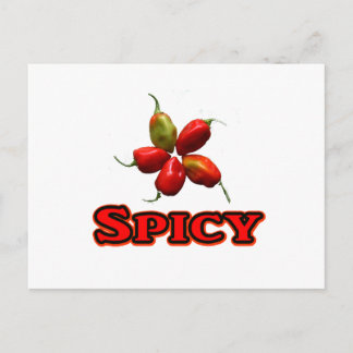 scharfes 5 Habanero Hot Pepper-Design Postkarte