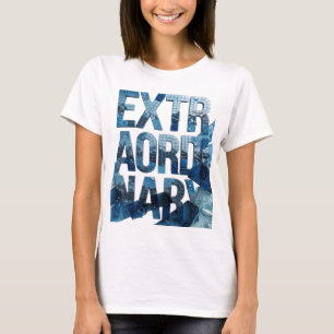 Scharfes Blau EXTRAORDINÄRES künstlerisches Motiv T-Shirt