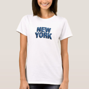 Scharfes Blau NEW YORK Grafik T-Shirt