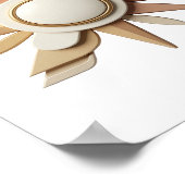 Scharfes Gold ABSTRACTE KUNST Grafikdesign Poster (Ecke)