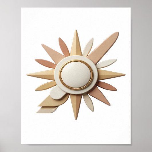 Scharfes Gold ABSTRACTE KUNST Grafikdesign Poster (Vorne)