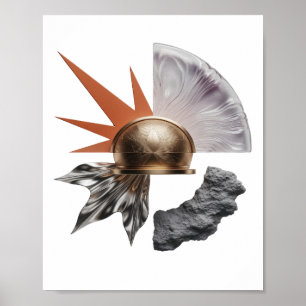 Scharfes Gold ABSTRACTE KUNST Kunst Druck Poster