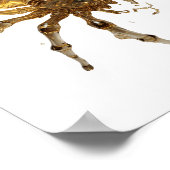 Scharfes Gold GOLDENE SPINNE Zitat Design Poster (Ecke)