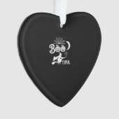 Scharfes Halloween-Hexen-Mond-Design_1 Ornament (Vorderseite)