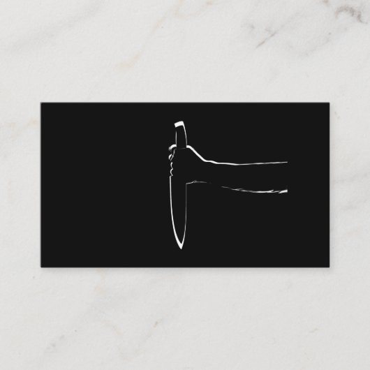 Scharfes Messer-Karte Visitenkarte (Vorderseite)