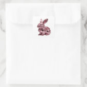 Scharfes rosa abstraktes Vinyl-Design Quadratischer Aufkleber (Tasche)