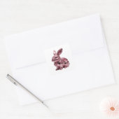 Scharfes rosa abstraktes Vinyl-Design Quadratischer Aufkleber (Umschlag)